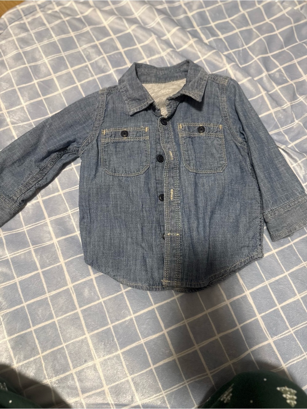GAP Light Blue Denim Button-Up Jacket for Kids